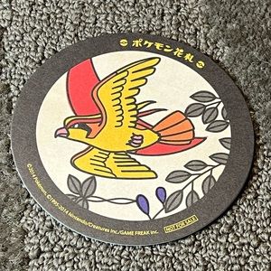Pokémon Pidgeotto Hanafuda Coaster Coin 2014 Rare Japan Exclusive Official Anime